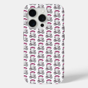 Cycopath Halloween Ghost on Pink Bicycle  iPhone 15 Pro Case