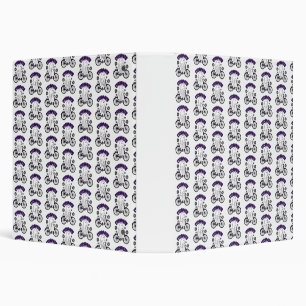 Cycopath Halloween Ghost on Purple Bicycle Binder