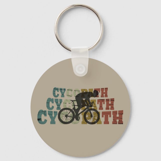 Cycopath - Mounatin Biking - Funny Cycling Keychain (Front)