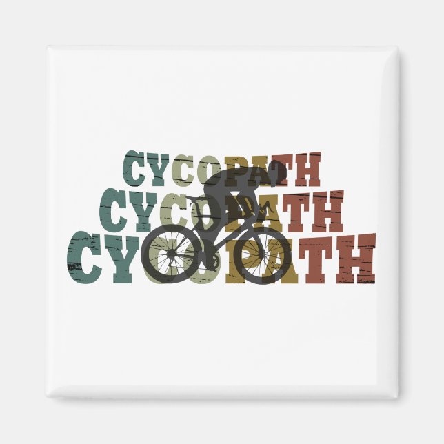 Cycopath - Mounatin Biking - Funny Cycling Magnet (Front)