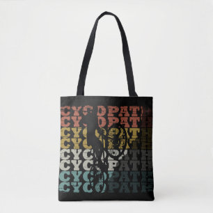 Cycopath - Mounatin Biking - Funny Cycling Tote Bag