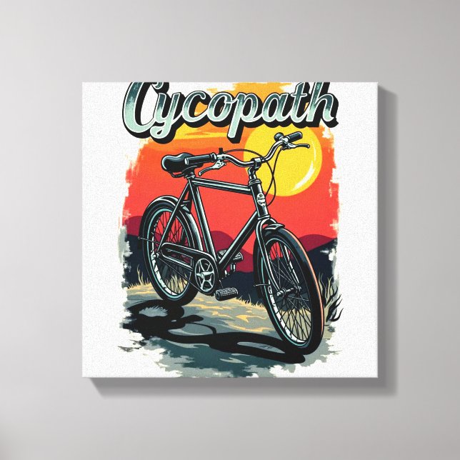 Cycopath: Sunset Bike Design  Canvas Print (Front)