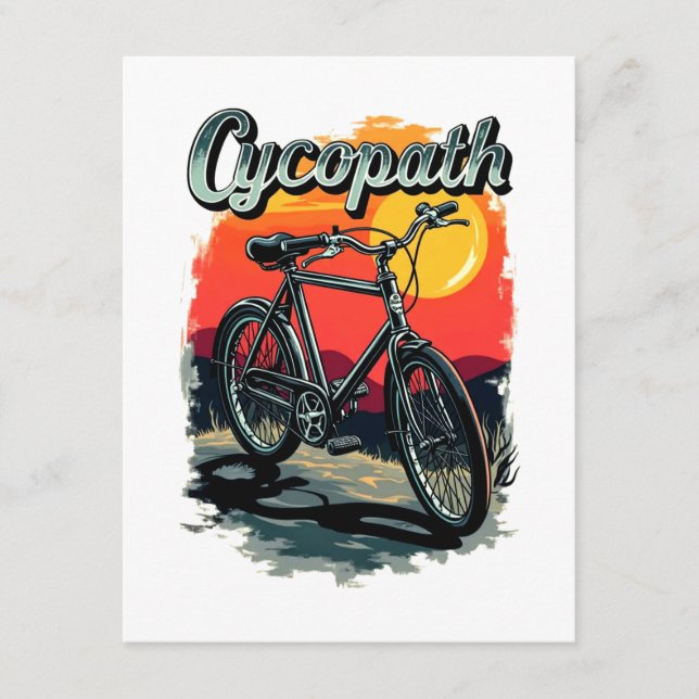 Cycopath: Sunset Bike Design  Enclosure Card (Front)