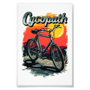 Cycopath: Sunset Bike Design  Photo Print