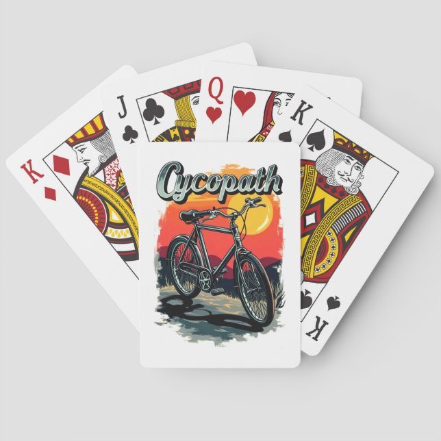 Cycopath: Sunset Bike Design  Playing Cards (Back)