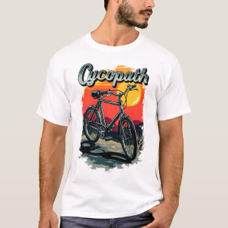 Cycopath: Sunset Bike Design T-Shirt