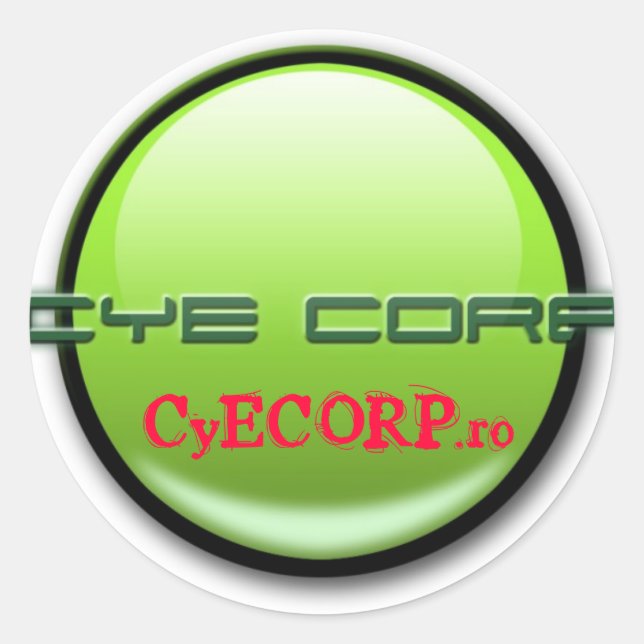 CyE CORP. Autocollant (Devant)