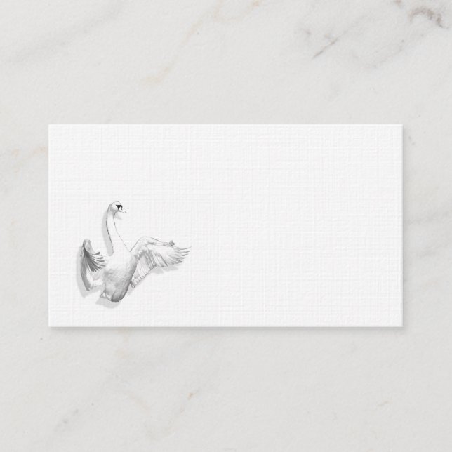 Cygne blanc - carte de visite (Devant)
