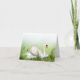 Cygne tout le carte pour notes de salutation