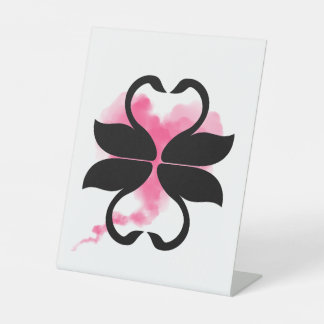 Cygnes amour Panneau sur pied