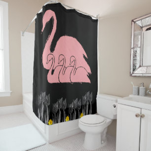 Cygnes de rideau de douche