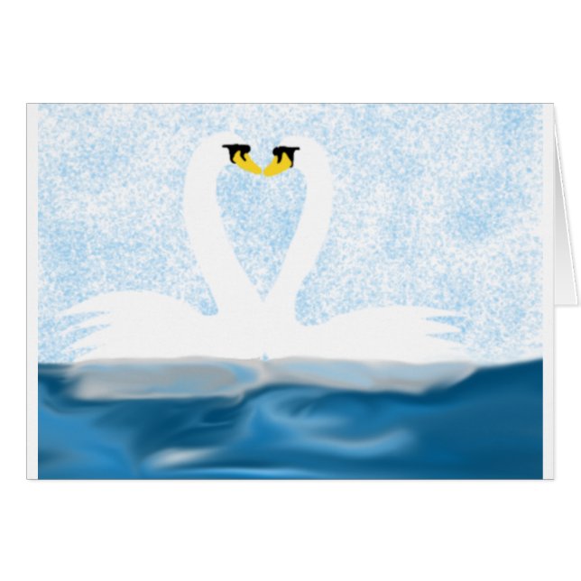 Cygnes subtils en amour (formes cardiaques) Cadeau (Devant horizontal)
