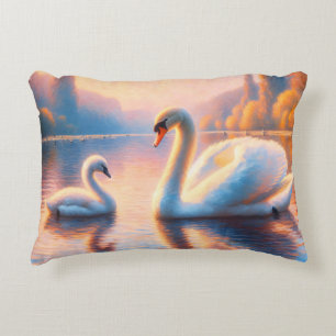 Cygnet and Swan Accent Pillow
