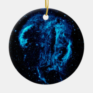 Cygnus Loop Nebula Supernova Remnant NASA Photo Ceramic Ornament