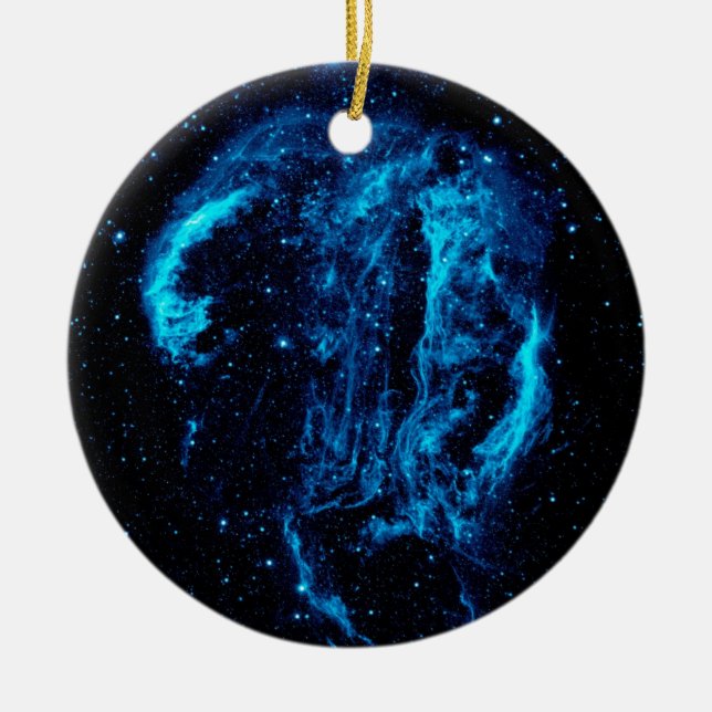 Cygnus Loop Nebula Supernova Remnant NASA Photo Ceramic Ornament (Front)