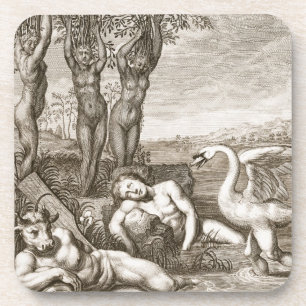 Cygnus Transformed into a Swan and Phaeton's Siste Coaster