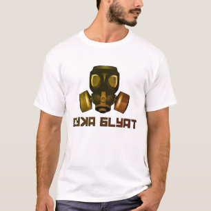 Cyka Blyat! Gasmask post apo tshirt, enter Zone T-Shirt