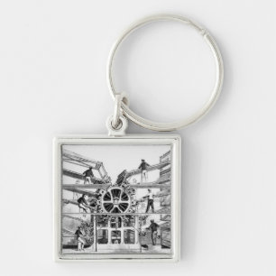 Cylinder printing press invented by Richard March Keychain