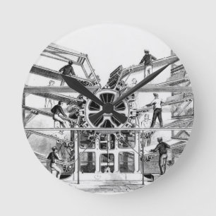 Cylinder printing press invented by Richard March Round Clock