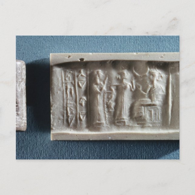 Cylinder seal depicting an evocation to the postcard (Front)