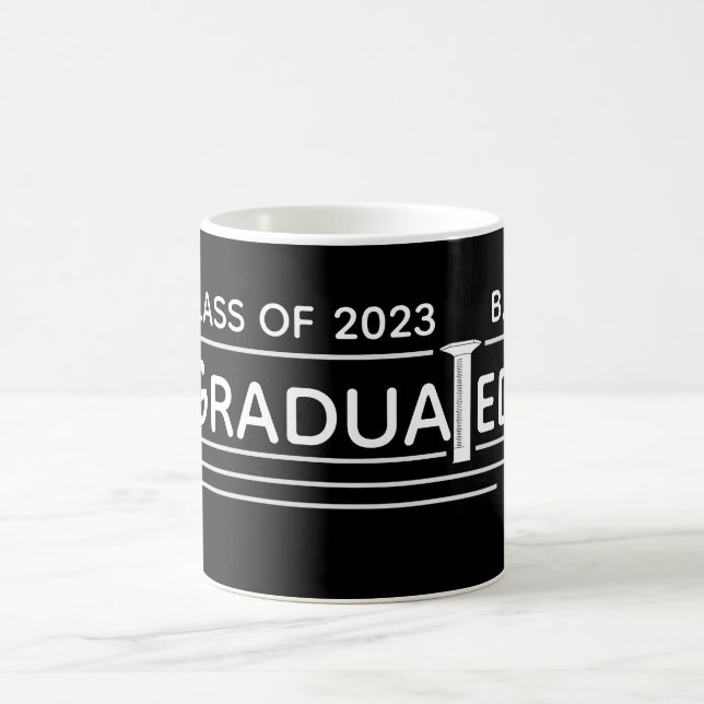 Cylindre gradué "Gradué" Mug de message personnali (Centre)