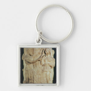 Cylindrical altar depicting sacrifice of Alceste Keychain