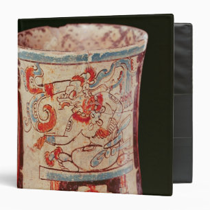 Cylindrical depicting a deity with speech curls binder