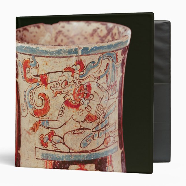 Cylindrical depicting a deity with speech curls binder (Front/Inside)