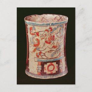Cylindrical depicting a deity with speech curls postcard