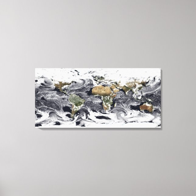 Cylindrical equidistant projection canvas print (Front)