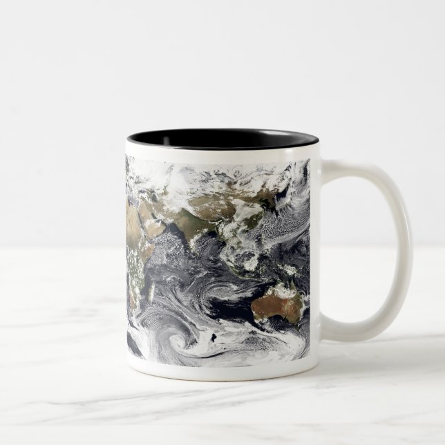 Cylindrical equidistant projection Two-Tone coffee mug (Right)