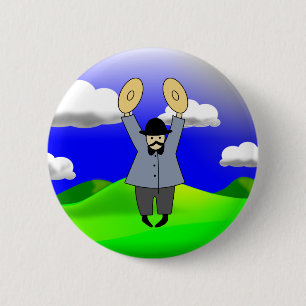 Cymbalist - Musician Playing Cymbals 2 Inch Round Button