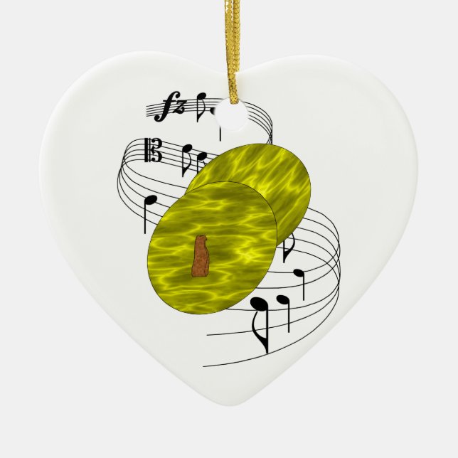 Cymbals Ceramic Ornament (Front)