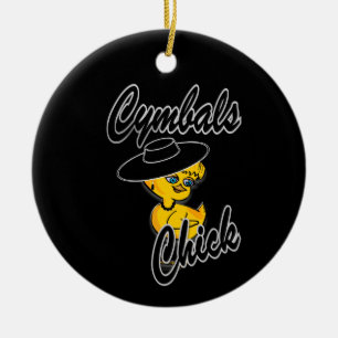 Cymbals Chick #4 Ceramic Ornament