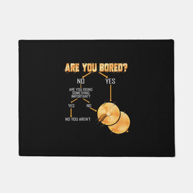 Cymbals Drummer Are You Bored Doormat (Front)