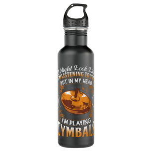 Cymbals Drummer Marching Band Member Orchestra Cym 710 Ml Water Bottle