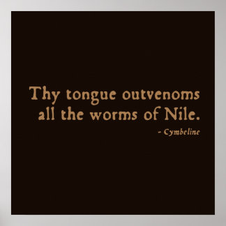 Cymbeline Worms Insult (16thC version) Poster