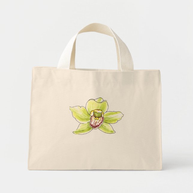 Cymbidium Blossom Mini Tote Bag (Front)