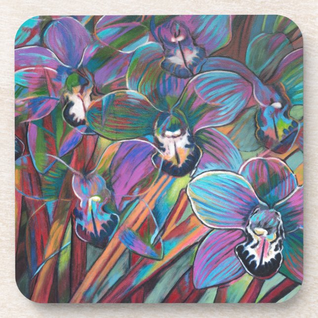 Cymbidium Carnival 2 Coaster (Front)