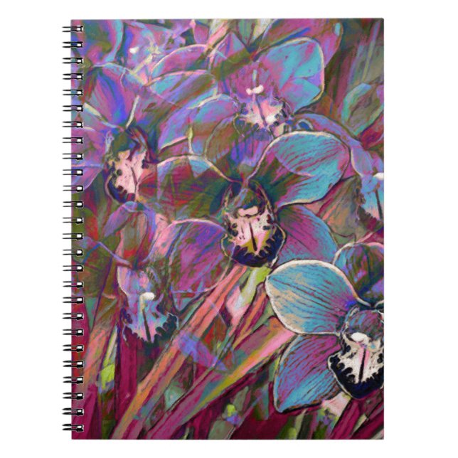 Cymbidium Orchid Carnival Notebook (Front)