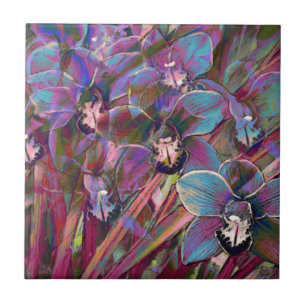 Cymbidium Orchid Carnival Tile
