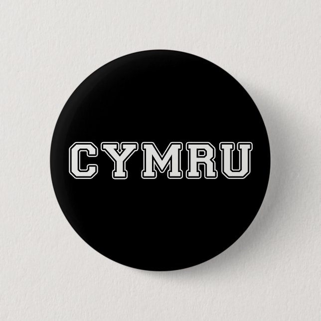 Cymru 2 Inch Round Button (Front)