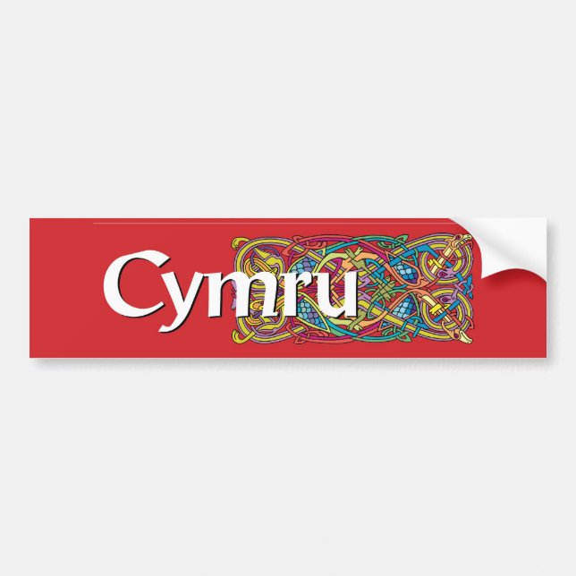 Cymru Bumper Sticker (Front)
