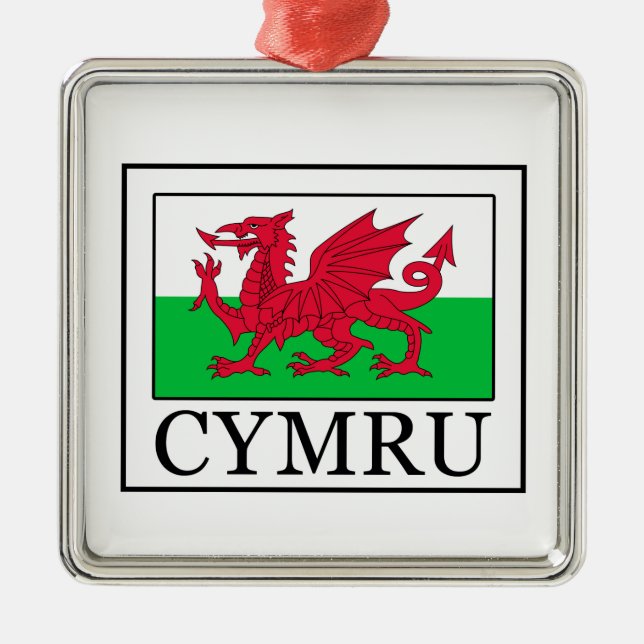 Cymru Metal Ornament (Front)
