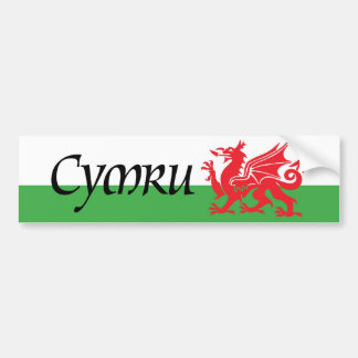 Cymru Wales Flag Bumper Sticker