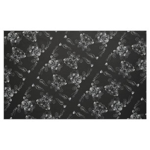 Cyn Inspiration Motor Hearts on Black Fabric