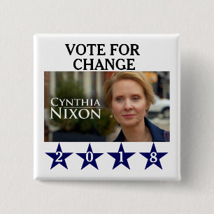 Cynthia Nixon 2018 2 Inch Square Button