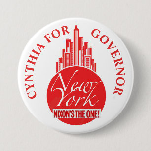Cynthia Nixon for NY Governor 3 Inch Round Button