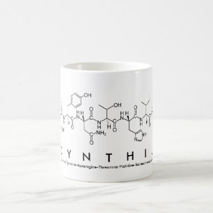 Cynthia peptide name mug