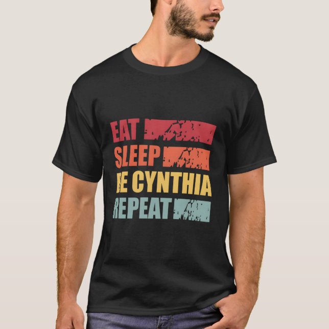Cynthia Personalized Name Cynthia First Name T-Shirt (Front)